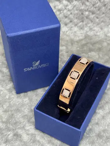 [ 새상품급 ] 스와로브스키 SWAROVSKI 뱅글 로즈 골드