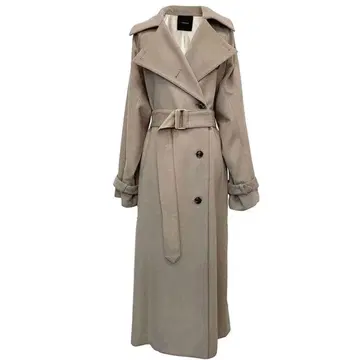 아뉴앙스 울 롱 트렌치코트