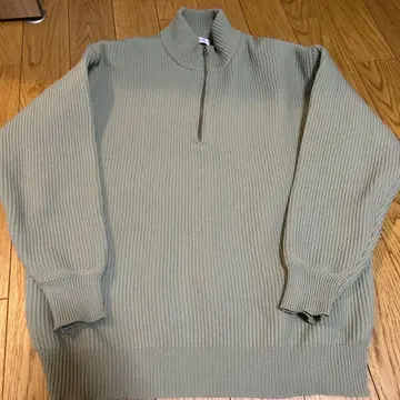 FREAK'S STORE 라이트 그레이 집업 스웨터