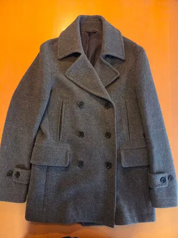 [새상품급 중고] UNITED ARROWS 피코트 울 100% 그레이