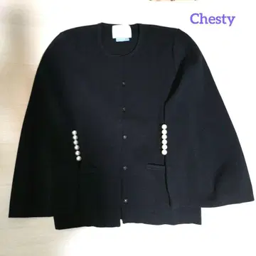 새상품급 Chesty 펄 케이프 가디건 체스티 프리 사이즈