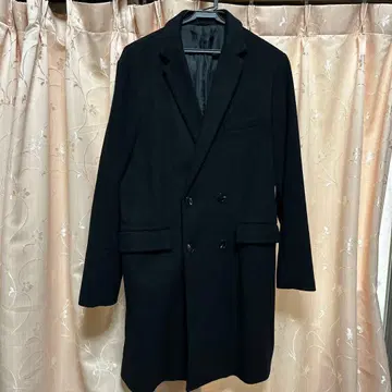 BROWNY STANDARD 블랙 더블 브레스트 코트 M