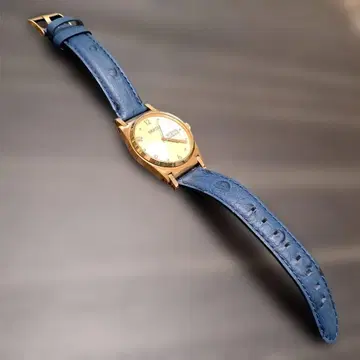 NIXON 남성용 손목시계 핑크 골드 네이비 컬러 가죽 밴딩 배터리 방전