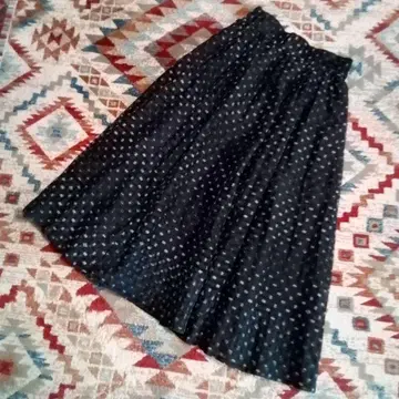 KUMIKYOKU 모노그램 프린트 패턴 롱 스커트