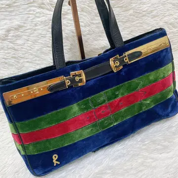 새상품급 로베르타 디 멜리 핸드백 벨로아 멀티 컬러