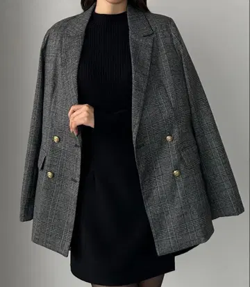 [ 무지/체크 ] 골드 버튼 테일러드 자켓