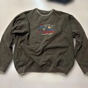 브라운 맨투맨 구제 의류