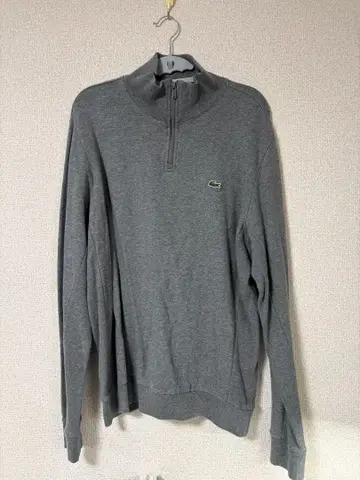 Lacoste 그레이 하프 지퍼 트레이닝복