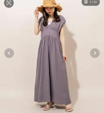 mline 프렌치 슬리브 원피스 차콜 그레이