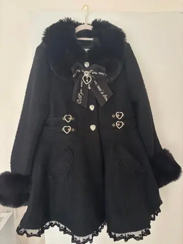 리즈리사 LIZLISA 비쥬 리본 미니 기장 A라인 코트