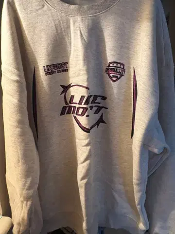 LIKE THE MOST 그레이 스웨트 셔츠 트레이닝복