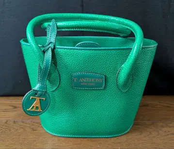 T. ANTHONY 그린 가죽 핸드백