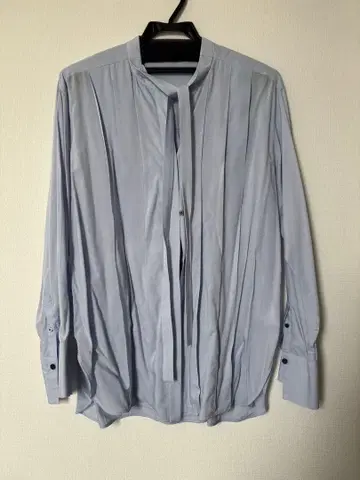 ebure 레이온큐프라 리본 타이 블라우스