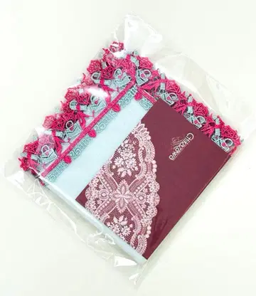 치카자와 레이스 25ans 콜라보 손수건 색스 블루