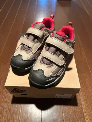 mont-bell 트레킹 슈즈 베이지/레드 21cm