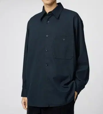 [ 완판템 ] 트윌 워크 오버 사이즈 셔츠 M 네이비