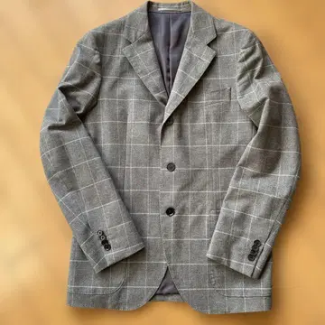 ships 그레이 체크 무늬 테일러드 자켓