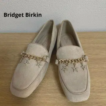 미사용급 브리지트 버킨 로퍼 베이지 비쥬 별 스웨이드