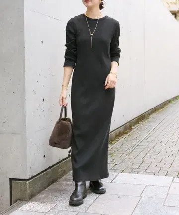 2WAY 롱 리브 원피스 F 사이즈 블랙 RIVE DROITE