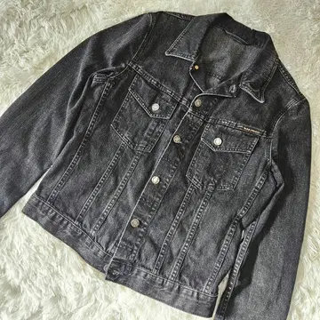 [ 새상품급 ] 누디진 데님 자켓 PERRY 블랙 루마니아산