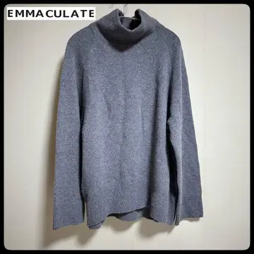 EMMACULATE 하이넥 캐시미어 혼방 니트 오버 사이즈 일본제