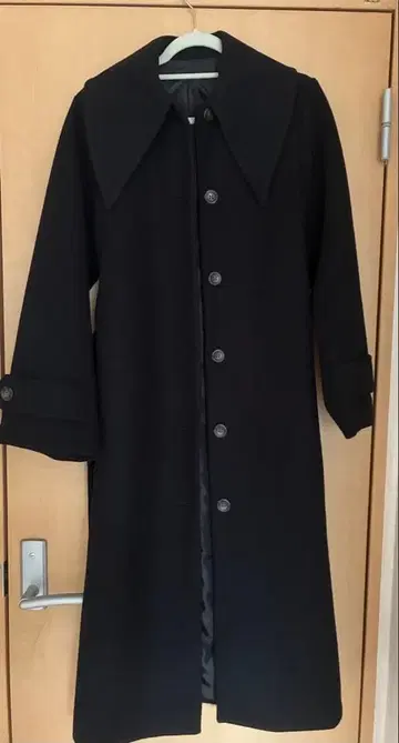 블랙 롱 코트 벨트 포함