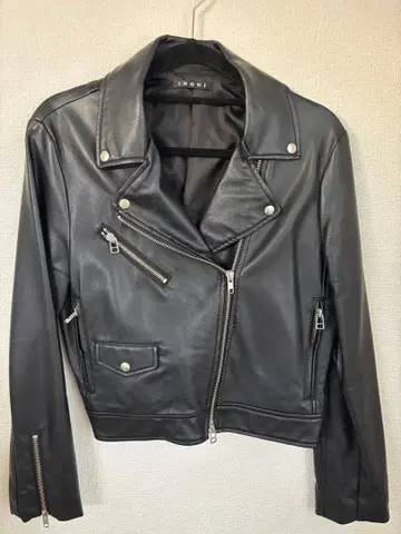 INGNI 블랙 가죽 라이더 자켓 여성용 M 사이즈