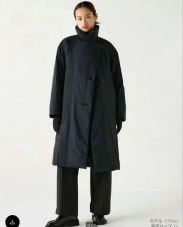 유니클로 신주쿠 본점 한정판 다운 벨트 롱 코트 블랙