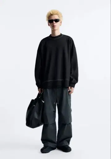 중고 ZARAx 메종 스페셜 파라슈트 팬츠