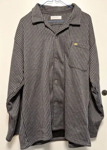 Golden Bear 체크 무늬 긴팔 셔츠 그레이 계열