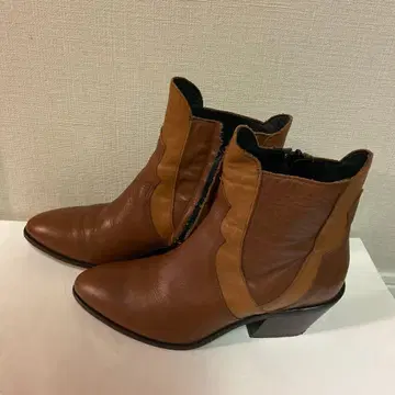 브라운 사이드 고어 부츠