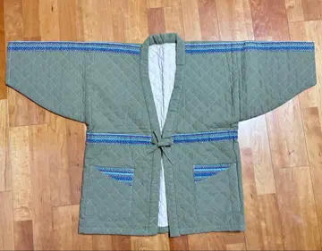 새상품 올리브 그린 퀼팅 반테 일본제