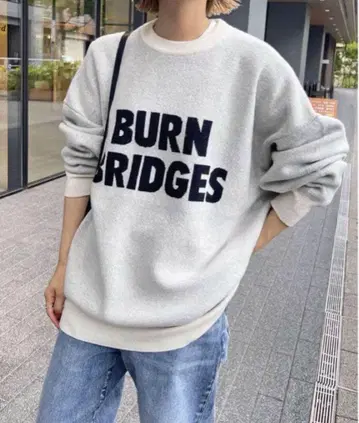 Spick & Span 스픽 앤 스팬 더블 자카드 로고 니트