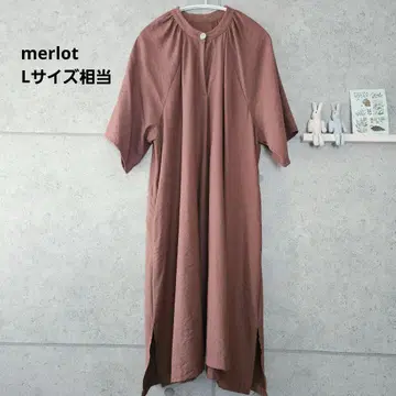 merlot 칠부 소매 원피스