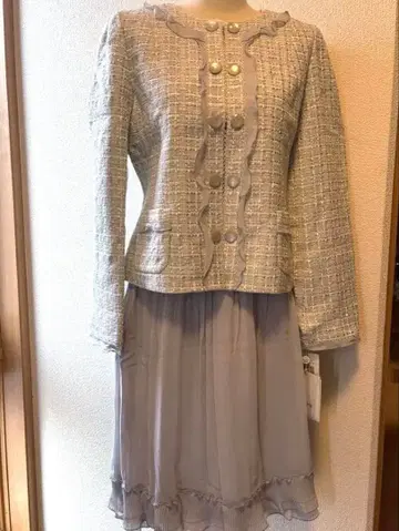 [ 미사용 ] ROCHAS Premiere 트위드 드레스 셋업