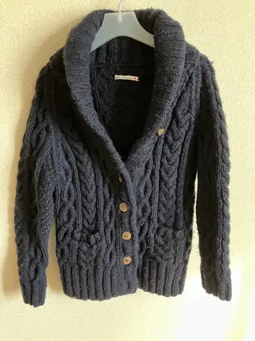 Homes 언더웨어 네이비 케이블 니트 가디건