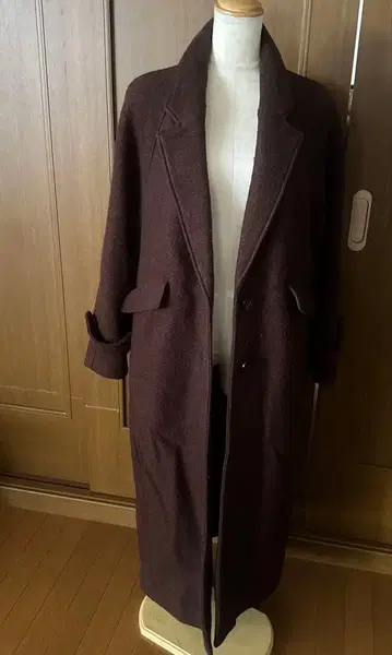 마우지 울 혼방 롱 코트