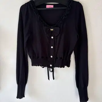 볼레로 기장 가디건 블랙