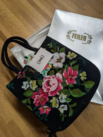 FEILER 플라워 자수 핸드백