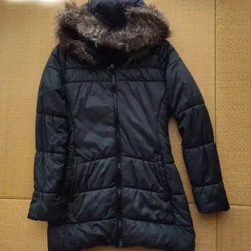 adidas 후드 부착 블랙 코트