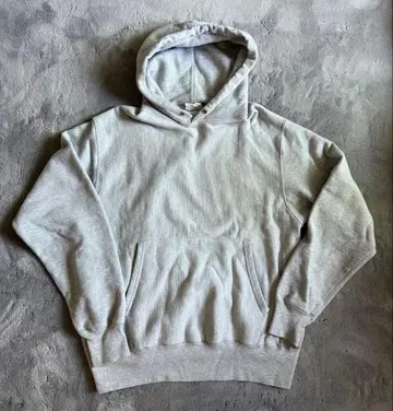 Champion 리버스 위브 그레이 무지 후드티 파랑 택 M