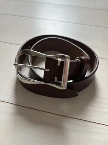 도치기 가죽 개리슨 버클 다크 브라운 벨트