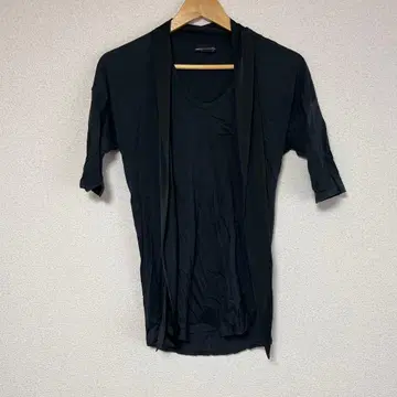 라드뮤지션 T셔츠 스톨 포함 칠부 소매 블랙 사이즈 42