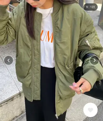 올리브 MA-1 자켓 프리 사이즈