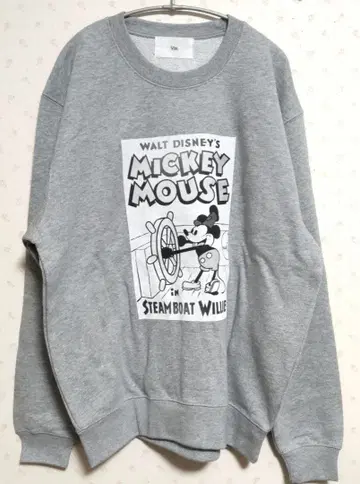 '증기선 윌리' 포스터 프린트 맨투맨 야마다야Vin 미사용 새상품