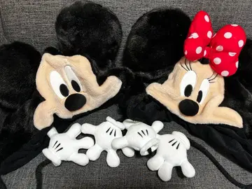 미키 미니 귀도리 모자와 장갑 세트