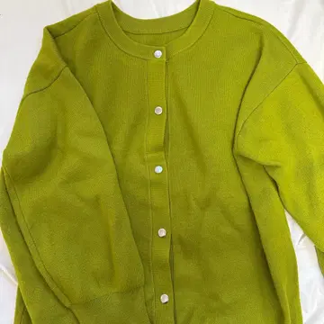 그린 긴팔 가디건