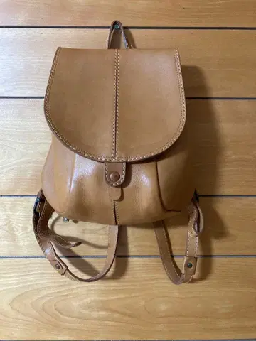 kawabag_sou 카멜 천연 가죽 백팩