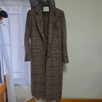 CECiL McBEE 체크 무늬 롱 코트 M