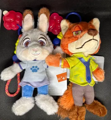 [정품] 홍콩 디즈니 주토피아의 주디와 닉 봉제 인형 참